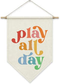 Play All Day Wall Hanging Banner, Boho Kids Playroom Decor by SHIEL-EVEN