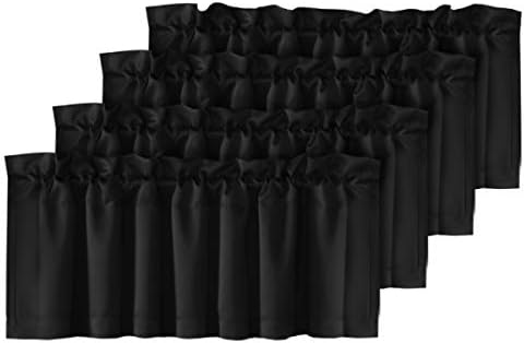H.VERSAILTEX Blackout Valances for Windows, 4 Panels 52" W x 18 by HVERSAILTEX