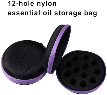 Glass Bottle Bundle Essential Oils Case Hard Round Carrying Case Bag - Image 5