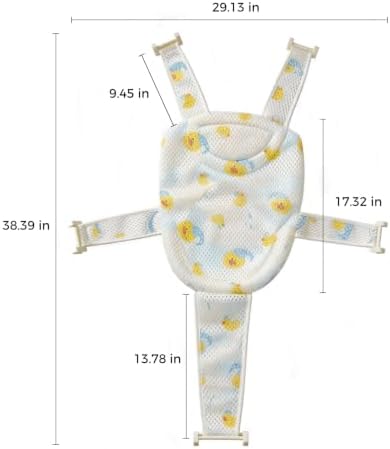 Baby Bath Support Mesh Pad, Newborn Bath Tub Seat Net, Quick-Dry Adjustable - Image 7