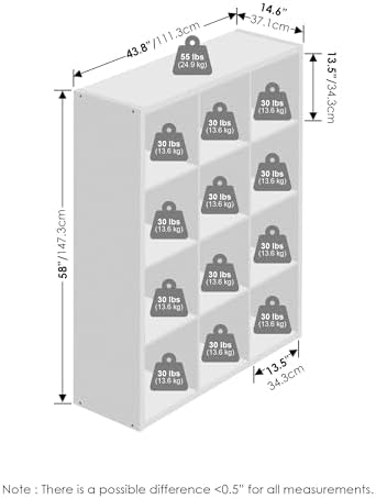 Furinno Cubic Extra Thick 12-Cube Closet Organizers and Storage - Image 2