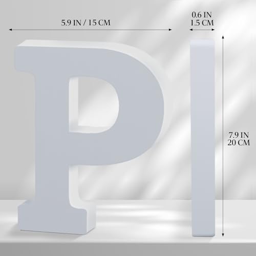 White Wooden Letters 8 Inch for Wall Decor, Large Unfinished Wood Letters for - Image 2