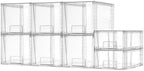 Vtopmart Clear Stackable Storage Drawers, 8 Pack Medium Set by Vtopmart