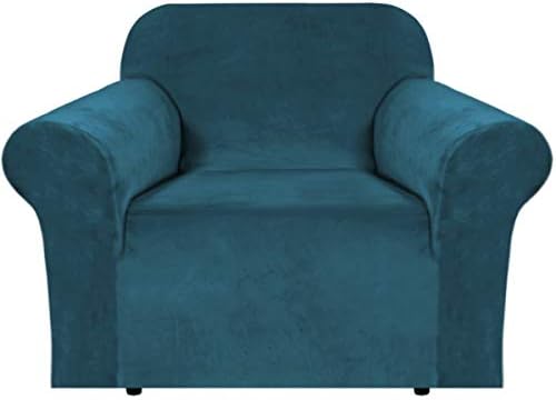 H.VERSAILTEX Stretch Velvet Armchair Cover Couch Covers 1 Cushion Chair by HVERSAILTEX