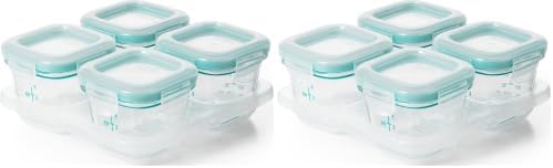 OXO Tot Glass Baby Blocks Food Storage Containers, 4 oz by OXOTot
