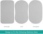 2 Pack Bassinet Sheets Fitted Waterproof Grey & Pink - Image 4