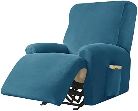 Stretch Recliner Covers, 4-Piece Ultra Soft Velvet Recliner Chair Slipcover by PENDEJATO