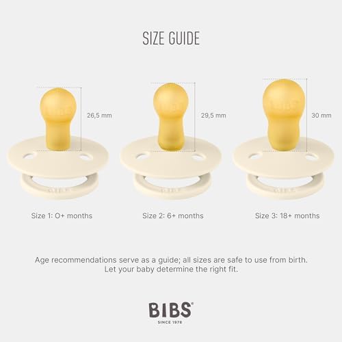 BIBS Pacifiers - Color 4 Pack | Round Nipple Baby Pacifier | BPA Free Natural - Image 3