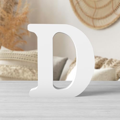 6 Inch White Wood Letters Unfinished Wood Letters by ZARUATU
