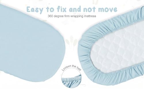 4 Pack Bassinet Sheets Compatible - Image 4