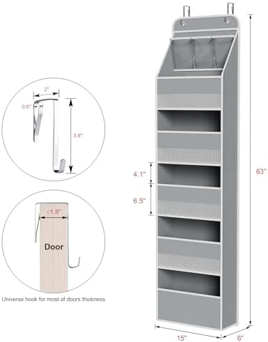 Univivi Fabric Over Door Hanging Organizer - Image 3