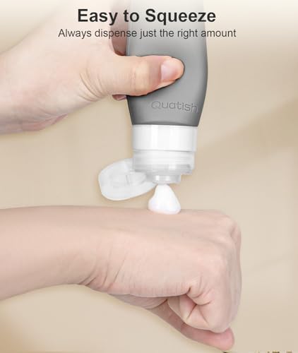 Quatish Travel Bottle for Toiletries 6 Pack, Original Patented Leakproof 3oz - Image 3