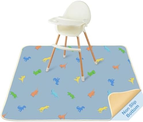 Baby Splat Mat for Under High Chair, Waterproof Floor Protector by BeBeJoJo