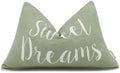 Rudransha Sweet Dreams Embroidered 12x18 Lumbar Pillow Cover, Light Green by Rudransha