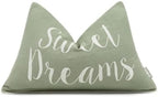 Rudransha Sweet Dreams Embroidered 12x18 Lumbar Pillow Cover, Light Green by Rudransha
