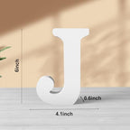 6 Inch White Wood Letters Unfinished Wood Letters - Image 2