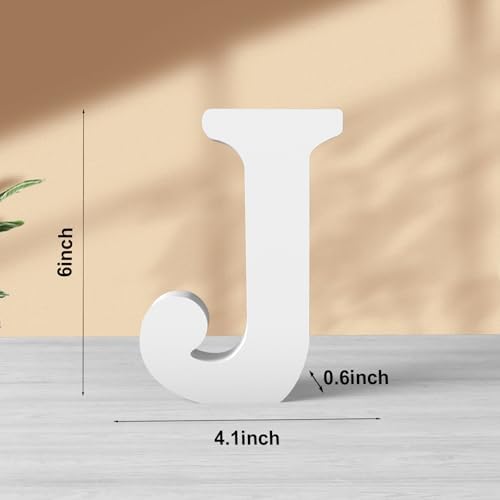 6 Inch White Wood Letters Unfinished Wood Letters - Image 2