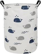 Foldable Waterproof Round Fabric Laundry Basket Home by QUEENLALA