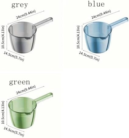 Transparent Water Scoops Plastic Water Ladle Long Handle Water Spoon Bath Ladle - Image 2