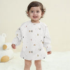 Susurration Baby Long Sleeve Bib Waterproof Sleeved Bib Smock - Image 2