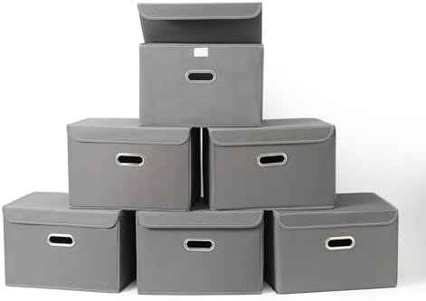 Fabric Foldable Collapsible Storage Cube Bin Organizer Basket by SEVENDOME