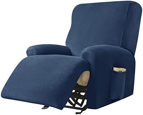 Stretch Recliner Covers, 4-Piece Ultra Soft Velvet Recliner Chair Slipcover by PENDEJATO