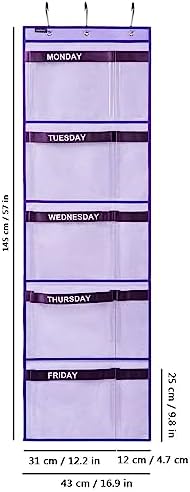 Weekly Kids Clothes Organizer Day of Week School Clothing Storage Monday to - Image 6