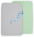 david's kids 2 Pack 38''x25'' Waterproof Mini Crib Mattress Protector, Fitted by davidskids