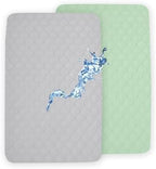 david's kids 2 Pack 38''x25'' Waterproof Mini Crib Mattress Protector, Fitted by davidskids