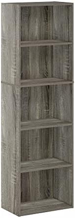 Furinno LUDER Book Shelf, 5-Tier Bookshelf, Bookcase - Image 6