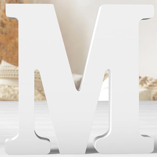 12 Inch White Wood Letters Unfinished Wood Letters by ZARUATU