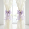 2 Pack French Lace Bow Curtain Tiebacks by GAJILON