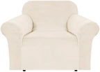 H.VERSAILTEX Stretch Velvet Armchair Cover Couch Covers 1 Cushion Chair by HVERSAILTEX