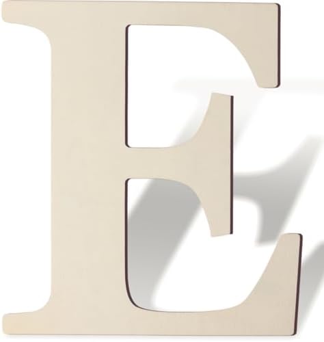 Wooden Letters 12 Inch Large Paintable Wood Letters E by Unknown