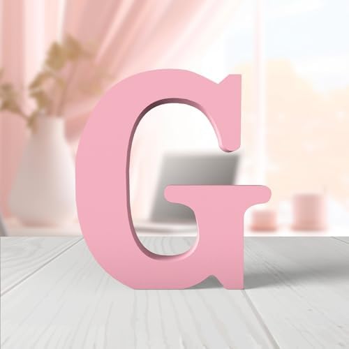 6 Inch Pink Wood Letters Unfinished Wood Letters by ZARUATU