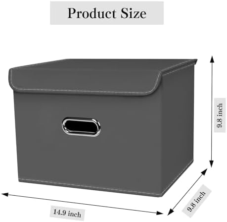 Fabric Foldable Collapsible Storage Cube Bin Organizer Basket - Image 2