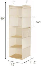 MAX Houser 5 Tier Hanging Closet Organizer - Image 3