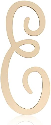 Wooden Letters 12 Inch E for Wall Decor Large Cursive Wood Monogram Letters by Focal20Craft