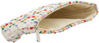 Flat Makeup Bag for Women, Zipper Cosmetic Pouch for Purse, Rainbow Dot - Image 4