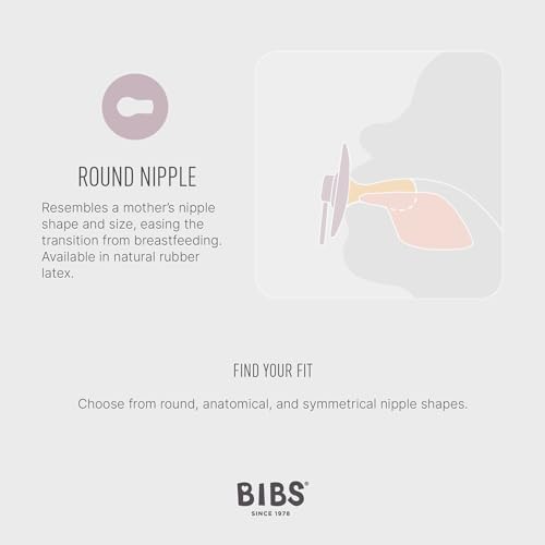 BIBS Pacifiers - Color 4 Pack | Round Nipple Baby Pacifier | BPA Free Natural - Image 4