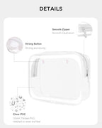 LETGO 4 PCS Clear Insert Bag for Bogg Bag, Beach Makeup Bag for Women - Image 3