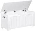 Wooden Storage Chest Box with Flip-top Lid & Safety Hinge, 39.4 Inch Living by Epetlover