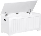 Wooden Storage Chest Box with Flip-top Lid & Safety Hinge, 39.4 Inch Living by Epetlover