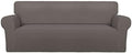 PureFit Stretch Oversized Couch Covers Fleece Sofa Slipcovers Taupe by PureFit
