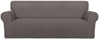 PureFit Stretch Oversized Couch Covers Fleece Sofa Slipcovers Taupe by PureFit