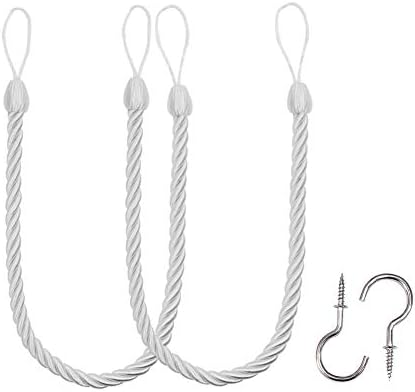 BEL AVENIR Curtain Tiebacks Ropes Tie-Backs, Handmade Holdbacks by BELAVENIR