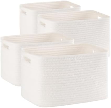4 Pack Storage Baskets for Organizing, Woven Baskets for Shelves by SIXDOVE
