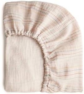 mushie Extra Soft Muslin Fitted MINI Crib Sheet | 24"x 38" by mushie