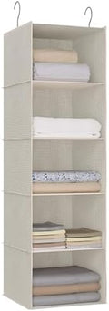 Hanging Closet Organizer 5-Tier, Oxford Wardrobe Storage by DonYeco