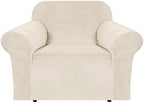 H.VERSAILTEX Stretch Velvet Armchair Cover Couch Covers 1 Cushion Chair by HVERSAILTEX
